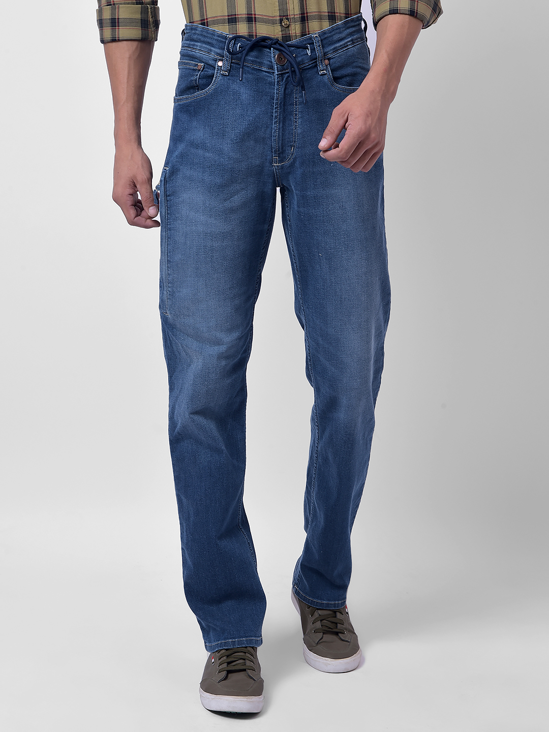 Numero Uno Men Packable Blue Regular Fit Sustainable Jeans